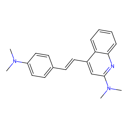 2-(Dimethylamino)-4-(p-(dimethylamino)styryl)quinoline structure
