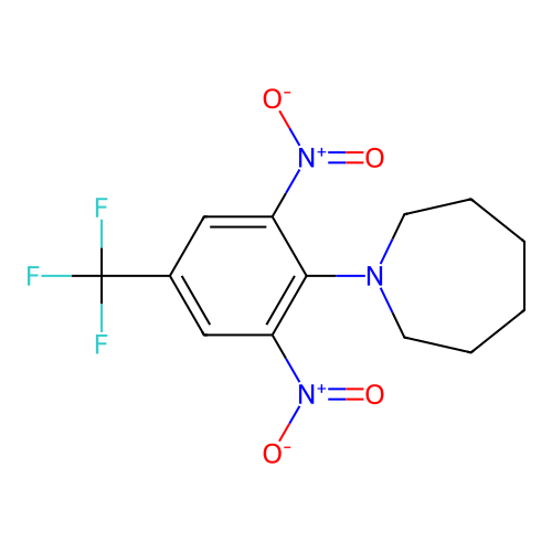 1-[2,6-Bisnitro-4-(trifluoromethyl)phenyl]azepane structure