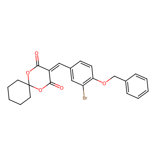 3-(4-(Benzyloxy)-3-bromobenzylidene)-1,5-dioxaspiro[5.5]undecane-2,4-dione structure