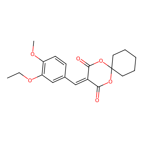 3-(3-Ethoxy-4-methoxybenzylidene)-1,5-dioxaspiro[5.5]undecane-2,4-dione structure