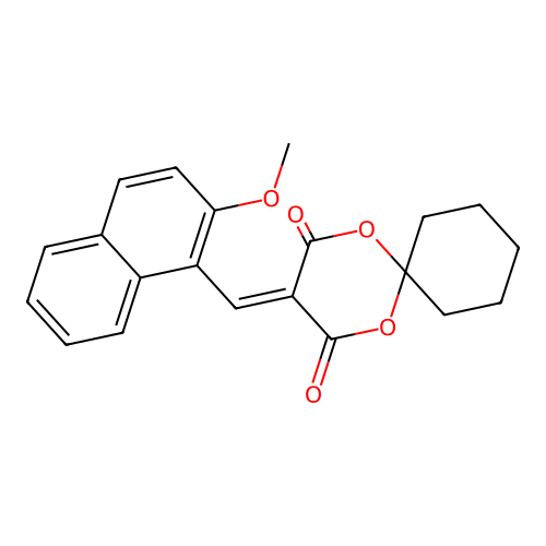 3-[(2-Methoxynaphthalen-1-yl)methylidene]-1,5-dioxaspiro[5.5]undecane-2,4-dione structure