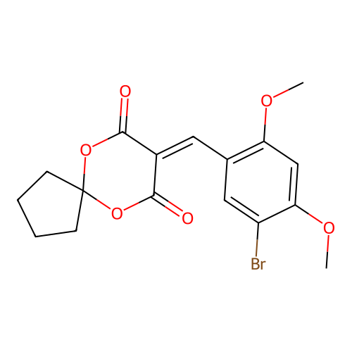 8-(5-Bromo-2,4-dimethoxybenzylidene)-6,10-dioxaspiro[4.5]decane-7,9-dione structure