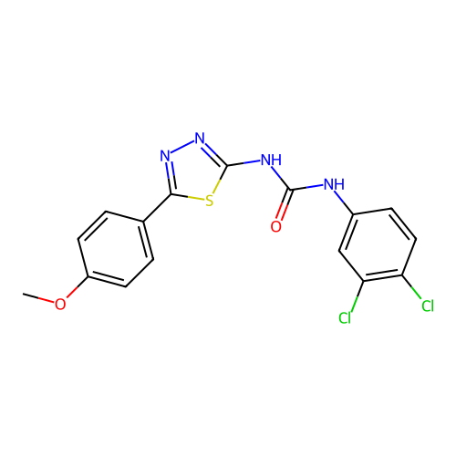 1-(3,4-Dichlorophenyl)-3-[5-(4-methoxyphenyl)-1,3,4-thiadiazol-2-yl]urea structure