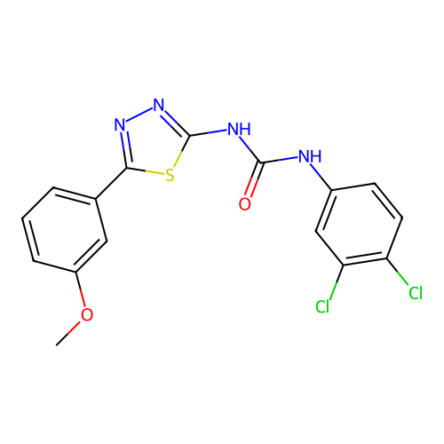 1-(3,4-Dichlorophenyl)-3-[5-(3-methoxyphenyl)-1,3,4-thiadiazol-2-yl]urea structure