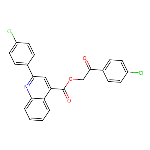 2-(4-Chlorophenyl)-2-oxoethyl 2-(4-chlorophenyl)quinoline-4-carboxylate structure