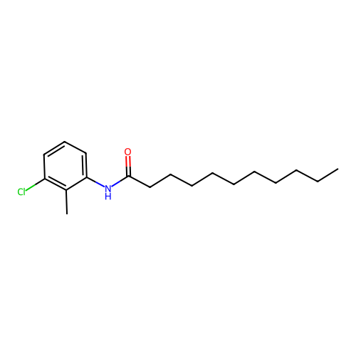 N-(3-chloro-2-methylphenyl)undecanamide structure