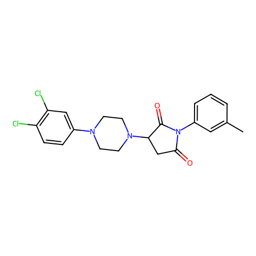 3-[4-(3,4-Dichlorophenyl)piperazin-1-yl]-1-(3-methylphenyl)pyrrolidine-2,5-dione structure