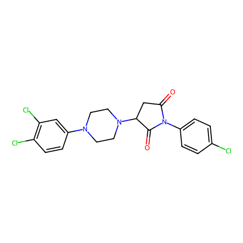 1-(4-Chlorophenyl)-3-[4-(3,4-dichlorophenyl)piperazin-1-yl]pyrrolidine-2,5-dione structure