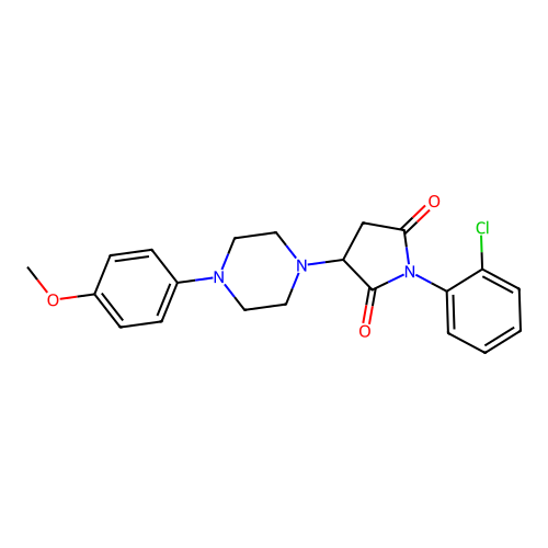 1-(2-Chlorophenyl)-3-[4-(4-methoxyphenyl)piperazin-1-yl]pyrrolidine-2,5-dione structure