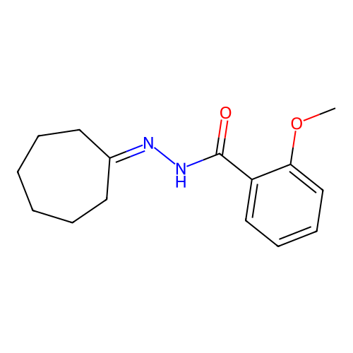N-(cycloheptylideneamino)-2-methoxybenzamide structure