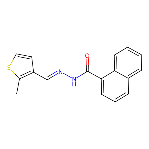 N'-[(2-methyl-3-thienyl)methylene]-1-naphthohydrazide structure