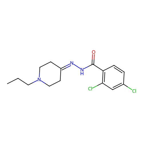 2,4-dichloro-N'-(1-propyl-4-piperidinylidene)benzohydrazide structure