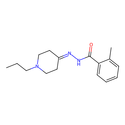 2-methyl-N'-(1-propyl-4-piperidinylidene)benzohydrazide structure