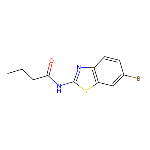 N-(6-bromo-1,3-benzothiazol-2-yl)butanamide structure