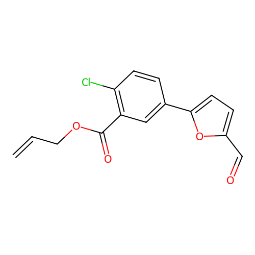 Allyl 2-chloro-5-(5-formyl-2-furyl)benzoate structure