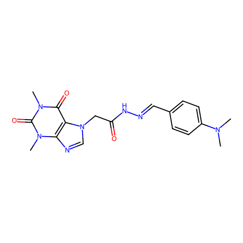 C18H21N7O3 structure