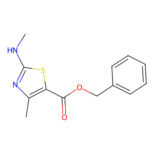 Benzyl 4-methyl-2-(methylamino)-1,3-thiazole-5-carboxylate structure