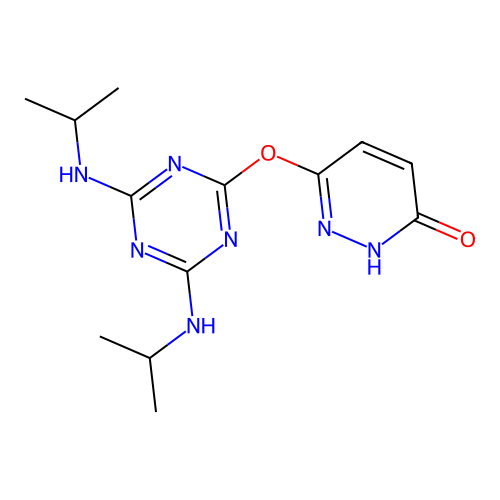 6-{4,6-Bis[(methylethyl)amino]-1,3,5-triazin-2-yloxy}pyridazin-3-ol structure