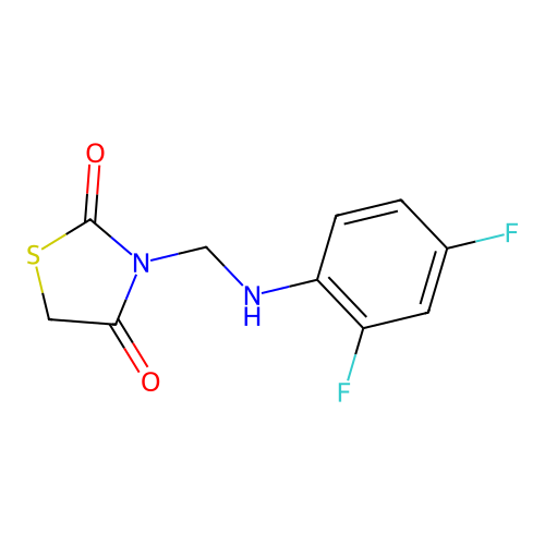 3-[(2,4-Difluoroanilino)methyl]-1,3-thiazolidine-2,4-dione structure