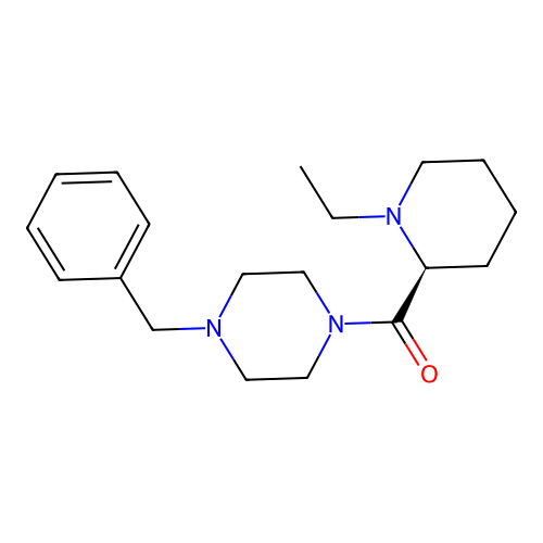 (4-benzylpiperazin-1-yl)-[(2S)-1-ethylpiperidin-2-yl]methanone structure