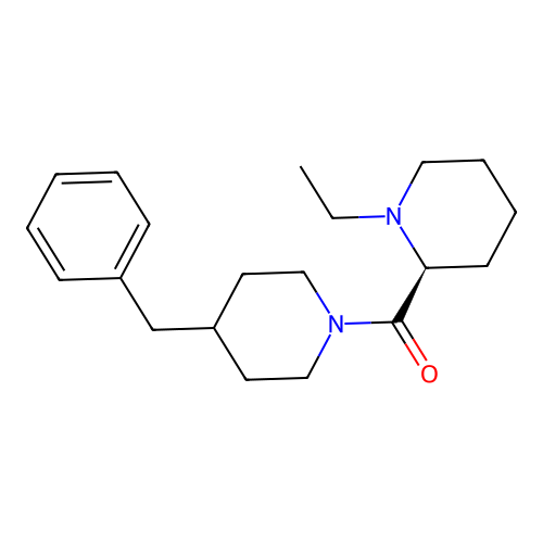 (4-benzylpiperidin-1-yl)-[(2S)-1-ethylpiperidin-2-yl]methanone structure