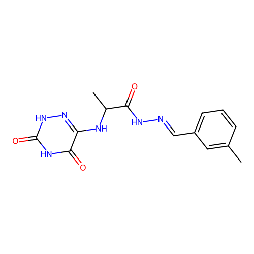 (S)-2-[(3,5-Dioxo-2,3,4,5-tetrahydro-1,2,4-triazin-6-yl)amino]-N'-(3-methylbenzylidene)propanehydrazide structure