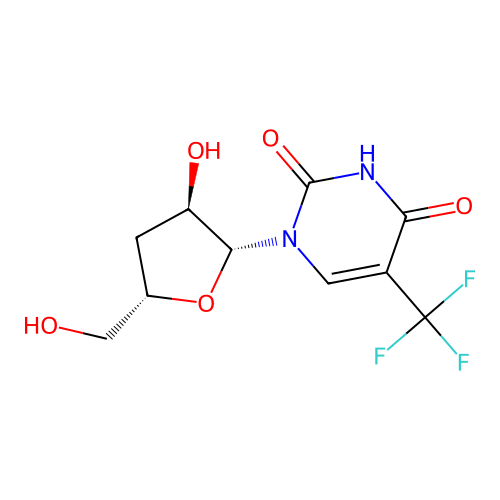 3'-Deoxy-5-trifluoromethyluridine structure
