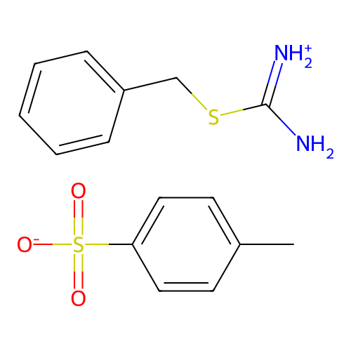 Amino(benzylthio)methaniminium 4-methylbenzenesulfonate structure