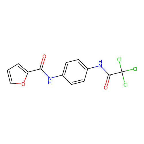 N-{4-[(trichloroacetyl)amino]phenyl}furan-2-carboxamide structure
