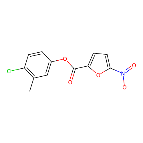 4-Chloro-3-methylphenyl 5-nitrofuran-2-carboxylate structure