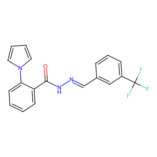 2-(1H-pyrrol-1-yl)-N'-{(E)-[3-(trifluoromethyl)phenyl]methylidene}benzohydrazide structure