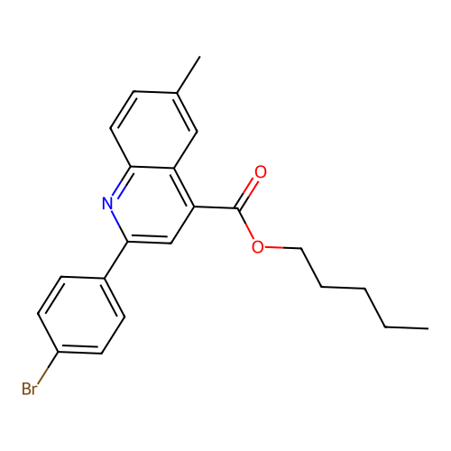 Pentyl 2-(4-bromophenyl)-6-methylquinoline-4-carboxylate structure