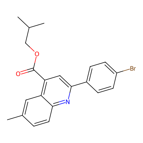 2-Methylpropyl 2-(4-bromophenyl)-6-methylquinoline-4-carboxylate structure