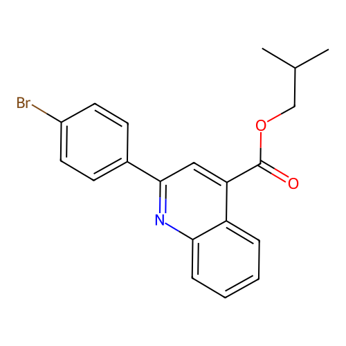 2-Methylpropyl 2-(4-bromophenyl)quinoline-4-carboxylate structure