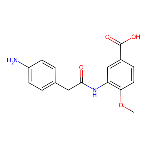3-{[(4-Aminophenyl)acetyl]amino}-4-methoxybenzoic acid structure
