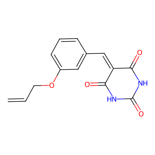 5-[3-(allyloxy)benzylidene]-2,4,6(1H,3H,5H)-pyrimidinetrione structure