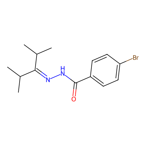 4-bromo-N'-(2,4-dimethylpentan-3-ylidene)benzohydrazide structure