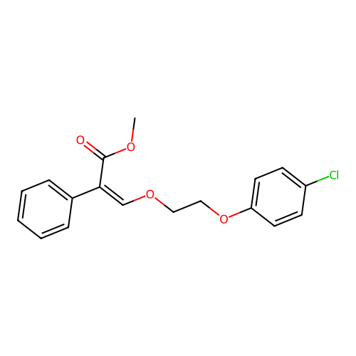 Methyl 3-[2-(4-chlorophenoxy)ethoxy]-2-phenylprop-2-enoate structure
