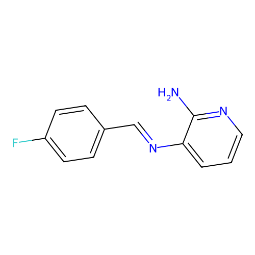 N-(2-amino-3-pyridinyl)-N-(4-fluorobenzylidene)amine structure