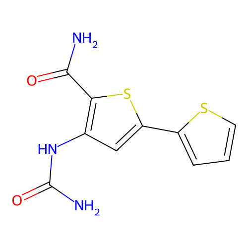 3-(Carbamoylamino)-5-thiophen-2-ylthiophene-2-carboxamide structure