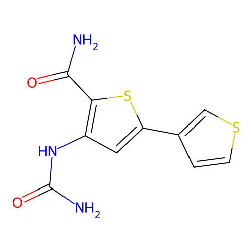 4-Ureido-[2,3'-bithiophene]-5-carboxamide structure