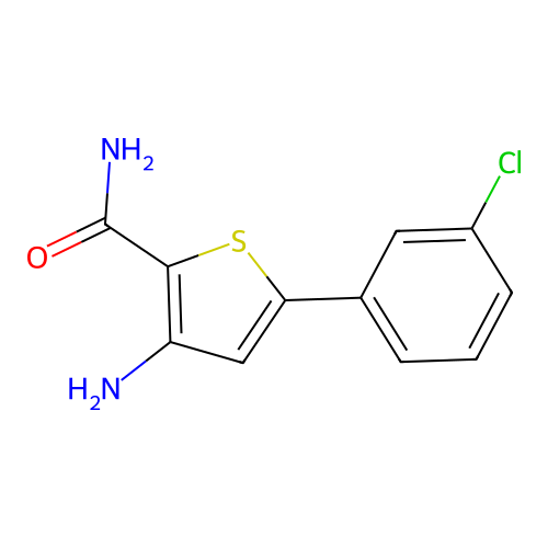 3-Amino-5-(3-chlorophenyl)-2-thiophenecarboxamide structure