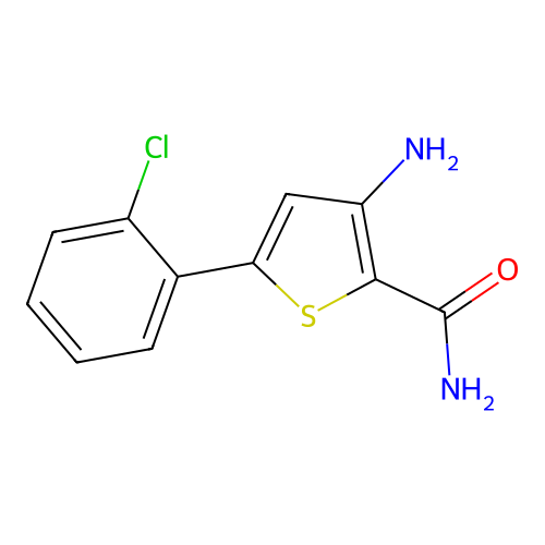 3-Amino-5-(2-chlorophenyl)-2-thiophenecarboxamide structure