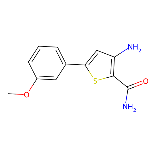 3-Amino-5-(3-methoxyphenyl)-2-thiophenecarboxamide structure