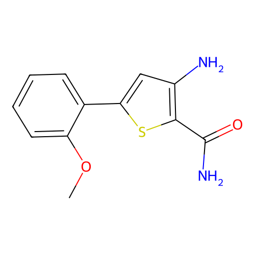 3-Amino-5-(2-methoxyphenyl)-2-thiophenecarboxamide structure