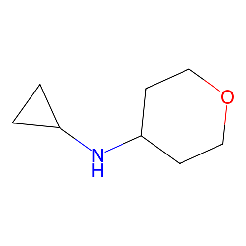 N-Cyclopropyltetrahydro-2H-pyran-4-amine structure