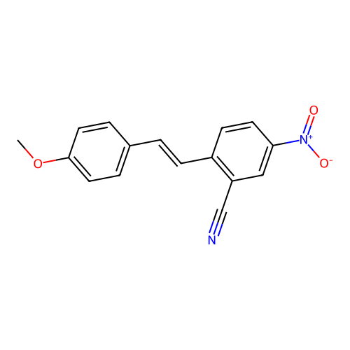 2-Cyano-4-nitro-4'-methoxystilbene structure