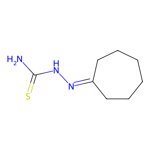 Amino[(cycloheptylideneazamethyl)amino]methane-1-thione structure