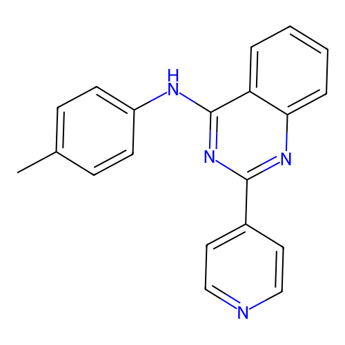 N-(4-methylphenyl)-2-pyridin-4-yl-4-quinazolinamine structure