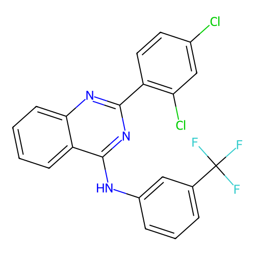2-(2,4-dichlorophenyl)-N-[3-(trifluoromethyl)phenyl]quinazolin-4-amine structure
